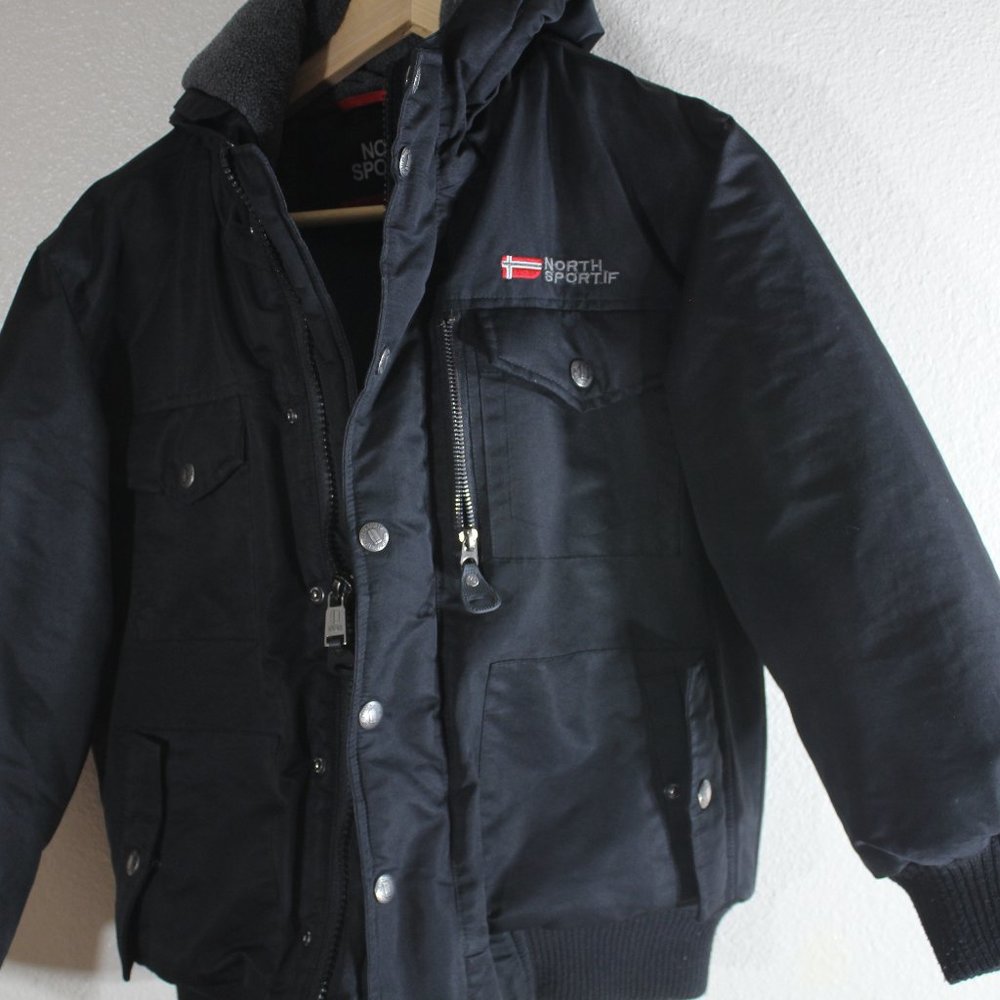 North Sportif kids black warm snow jacket